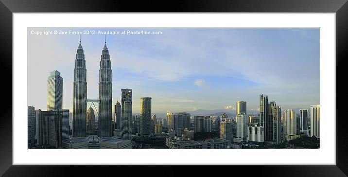 Kuala Lumpur City Skyline Framed Mounted Print by Zoe Ferrie