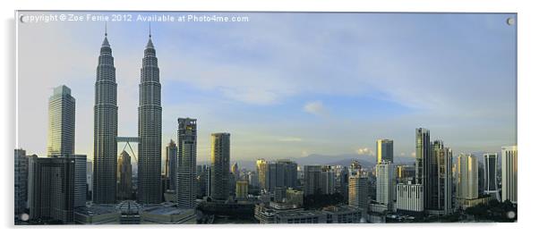 Kuala Lumpur City Skyline Acrylic by Zoe Ferrie
