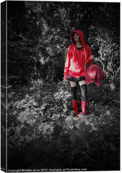 red riding hoodie Canvas Print by kirstin price