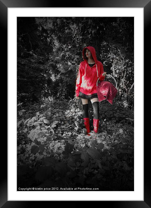 red riding hoodie Framed Mounted Print by kirstin price
