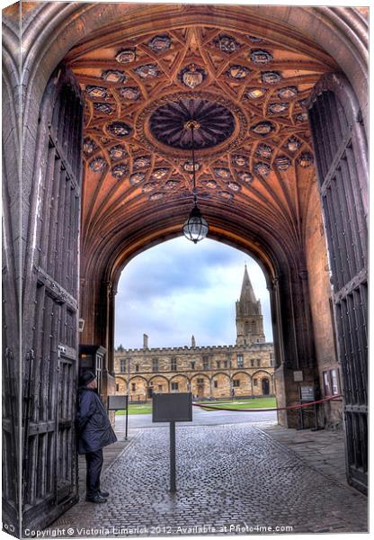 Vaulted Ceiling - Oxford Canvas Print by Victoria Limerick