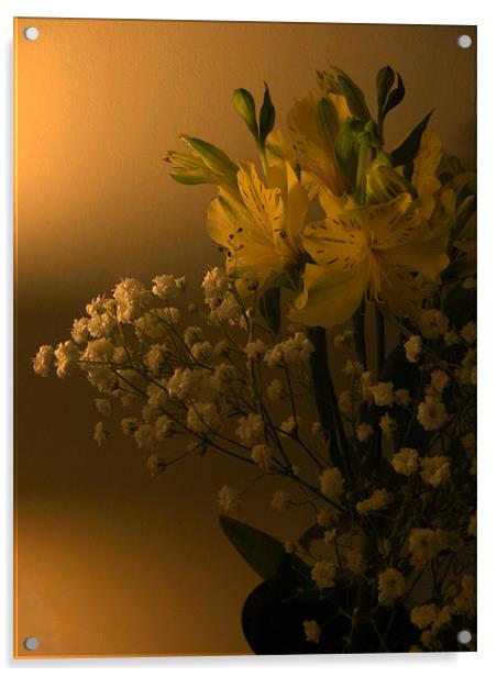 Floral Beauty Acrylic by Debra Kelday