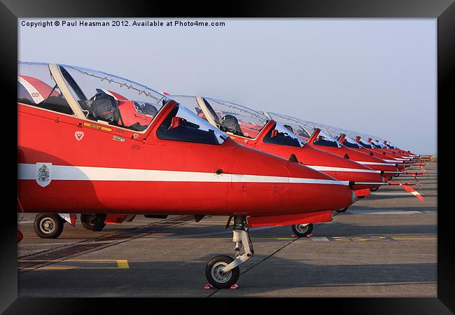 The Red Arrows Line Up Framed Print by P H