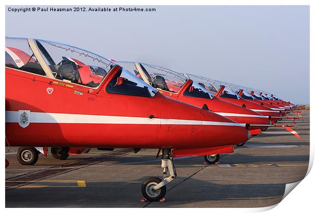 The Red Arrows Line Up Print by P H