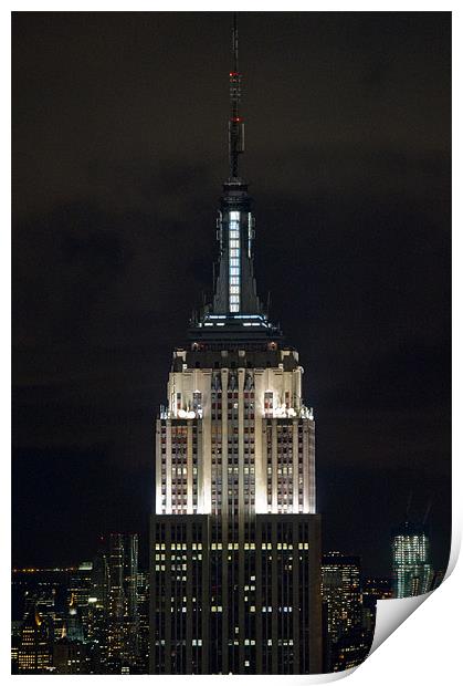 Empire State Building at night Print by Gary Eason