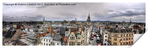 Oxford Panoramic Views Print by Victoria Limerick