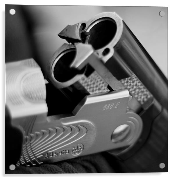 Shot Gun 1 B&W Acrylic by Caroline Shimwell