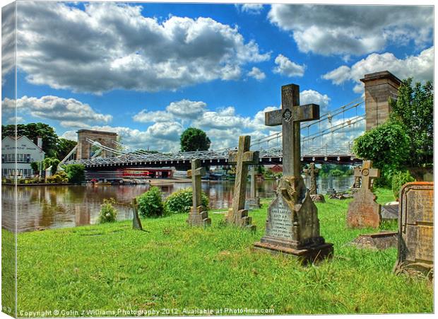 Marlow Bridge and All Saints Graveyard Canvas Print by Colin Williams Photography