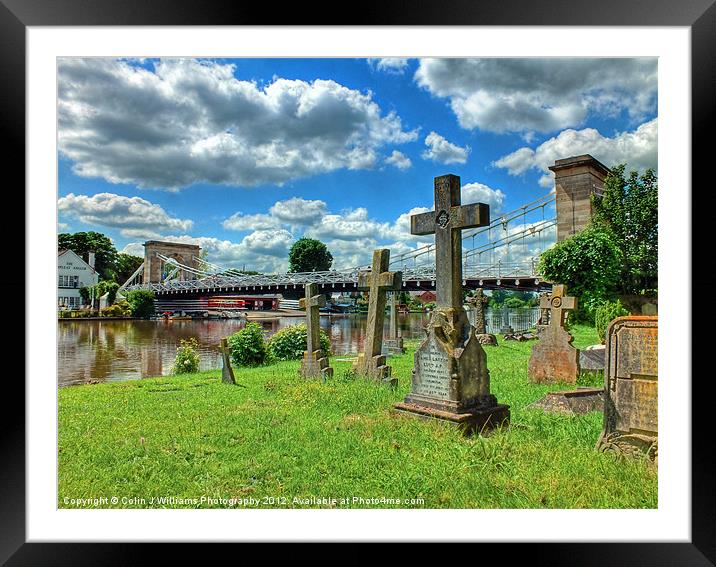Marlow Bridge and All Saints Graveyard Framed Mounted Print by Colin Williams Photography