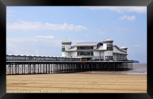 Weston Pier Framed Print by Joanne Crockford