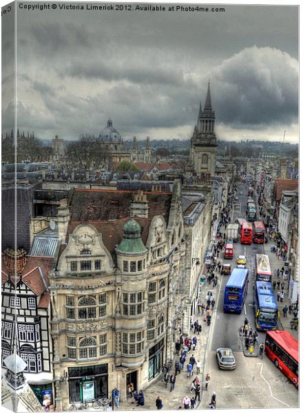 The High Street - Oxford Canvas Print by Victoria Limerick