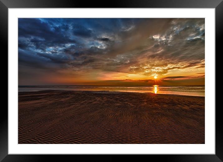 Sunset Framed Mounted Print by Roger Green