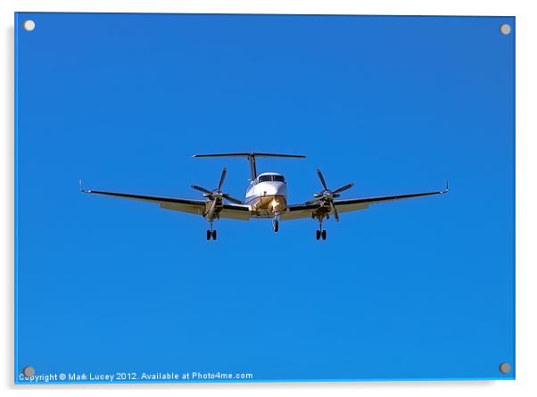 Beechcraft Super King Air 350 Acrylic by Mark Lucey
