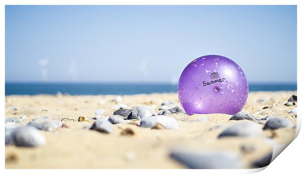 Summer On The Beach Print by Daniel Sweeney