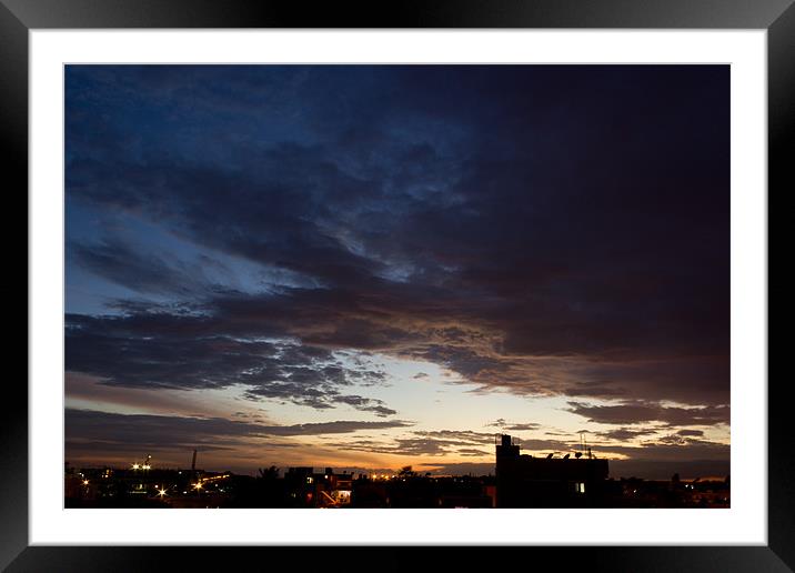 Majestic Clouds & the Sunset. Framed Mounted Print by Biswajit Bhuyan