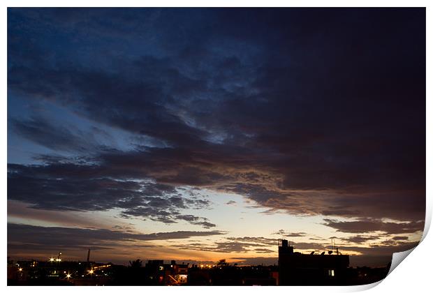 Majestic Clouds & the Sunset. Print by Biswajit Bhuyan