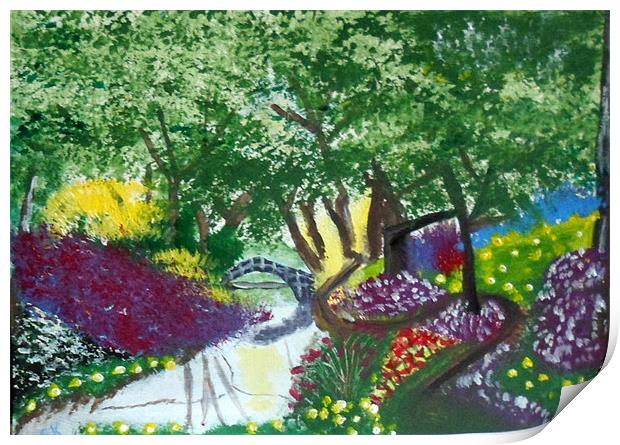 Under the Trees Print by Sharmilla Kampfer