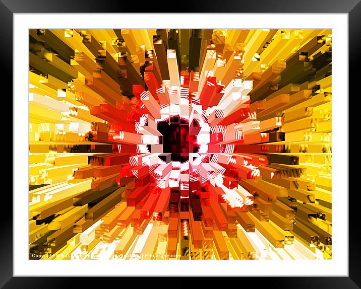 Extrusion Abstract Red Orange Yellow Framed Mounted Print by Natalie Kinnear