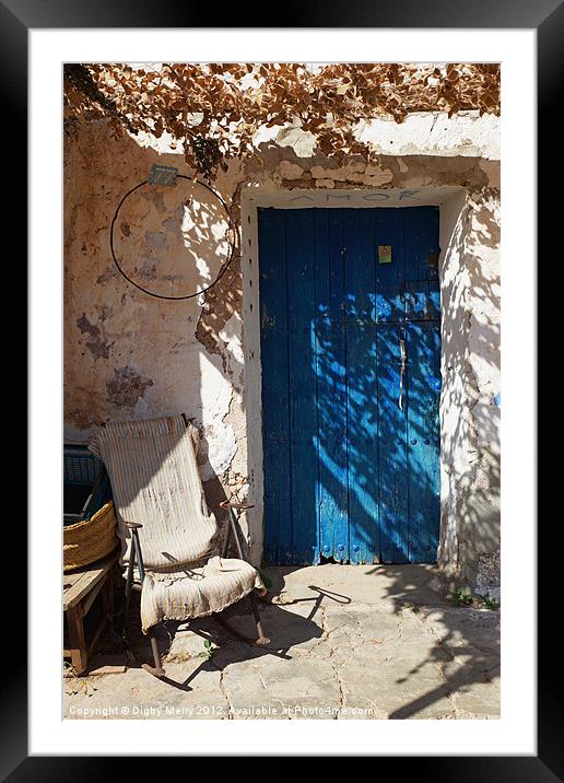 Blue Front door Framed Mounted Print by Digby Merry