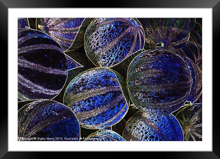 Melons in the market Framed Mounted Print by Digby Merry