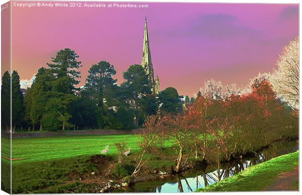St Oswald's, Ashbourne Canvas Print by Andy White