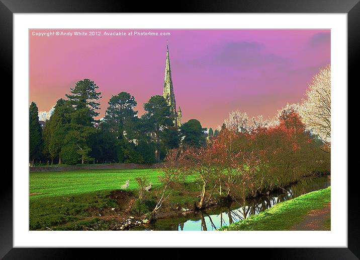 St Oswald's, Ashbourne Framed Mounted Print by Andy White