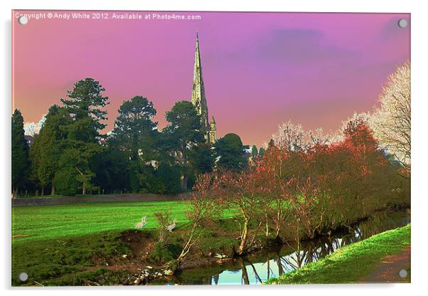 St Oswald's, Ashbourne Acrylic by Andy White