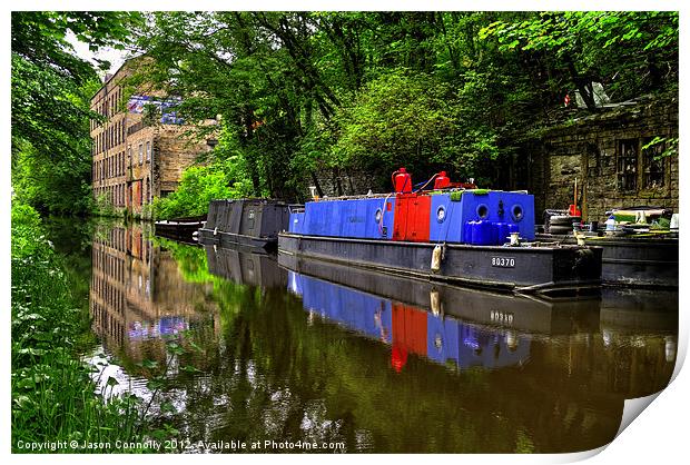 Rochdale Canal Reflections Print by Jason Connolly