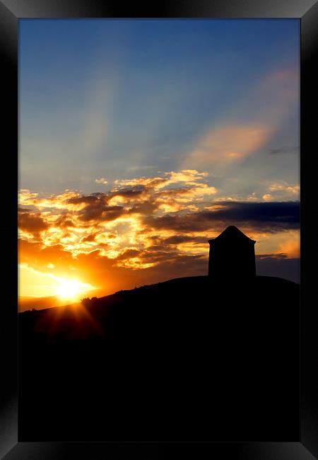 Burton Dassett Sunset Framed Print by Phil Clements