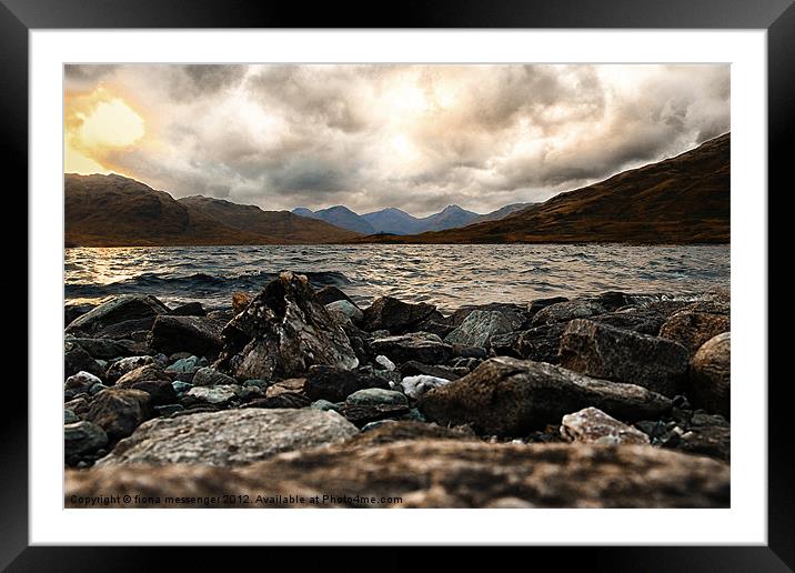 Loch Arklet Framed Mounted Print by Fiona Messenger