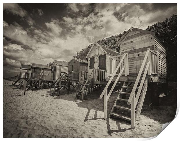 Beach-huts  Wells Next the Sea Print by Mike Sherman Photog