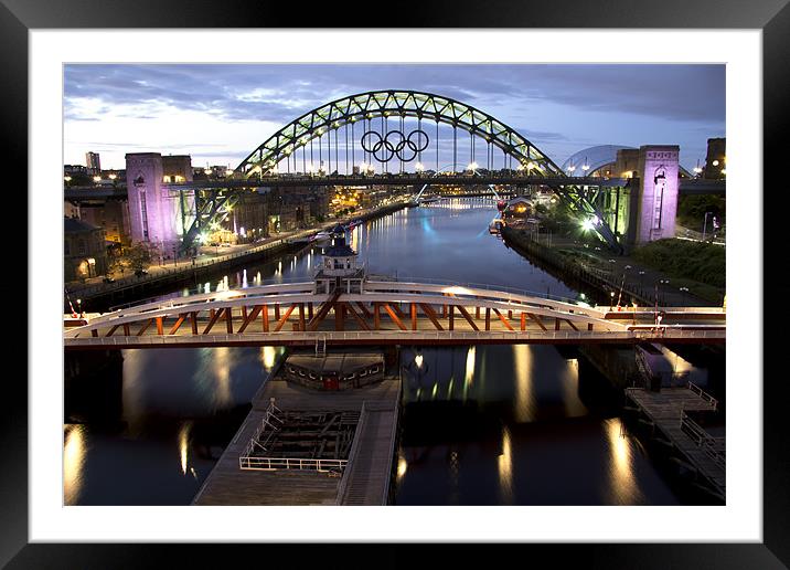 Newcastle Bridges Framed Mounted Print by Northeast Images