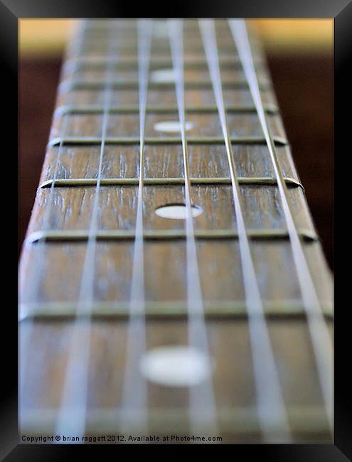 Guitar Neck and Strings Framed Print by Brian  Raggatt