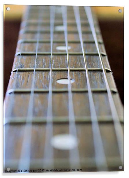 Guitar Neck and Strings Acrylic by Brian  Raggatt