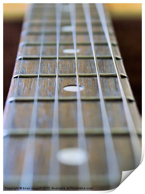 Guitar Neck and Strings Print by Brian  Raggatt