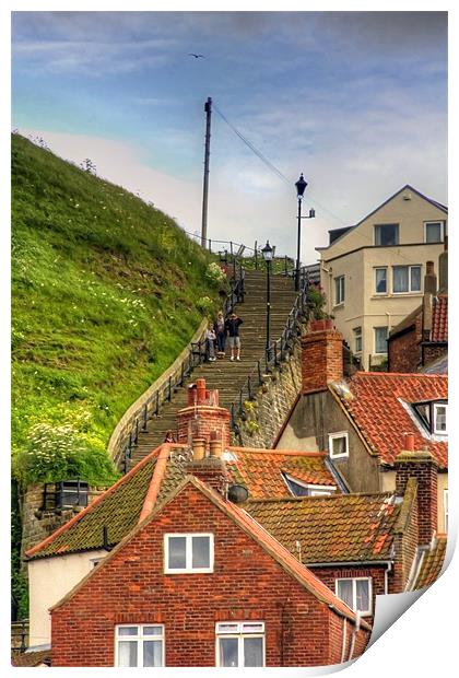 Middle of the Whitby Steps Print by Tom Gomez