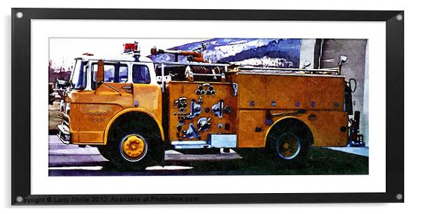 FIRE ENGINE oil paint, Acrylic by Larry Stolle