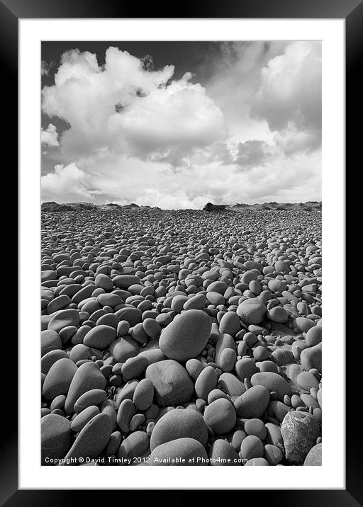 Pebbles Framed Mounted Print by David Tinsley
