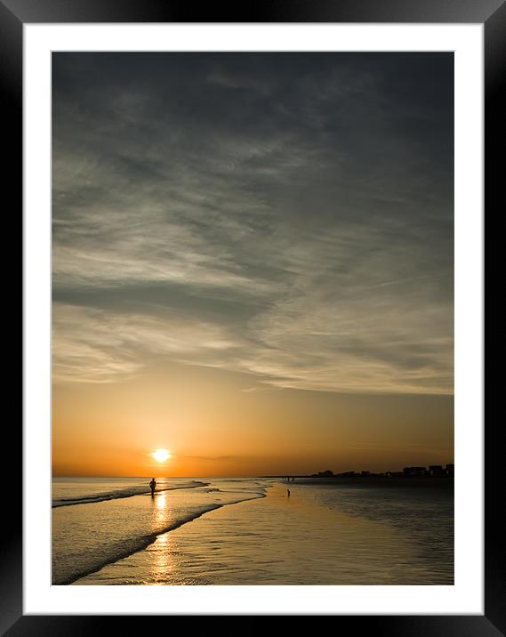 As the sun goes down Framed Mounted Print by Ian Jones