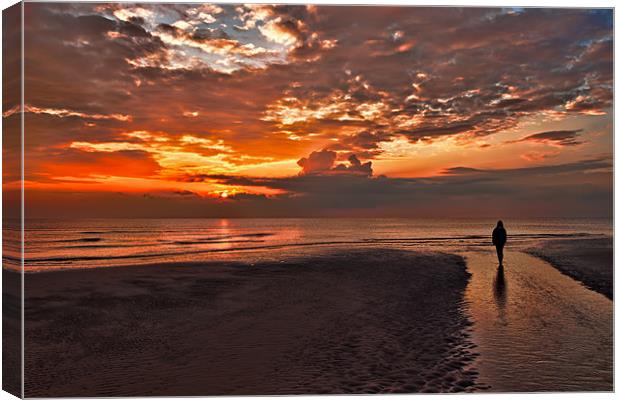 Watching the Sunset Canvas Print by Roger Green