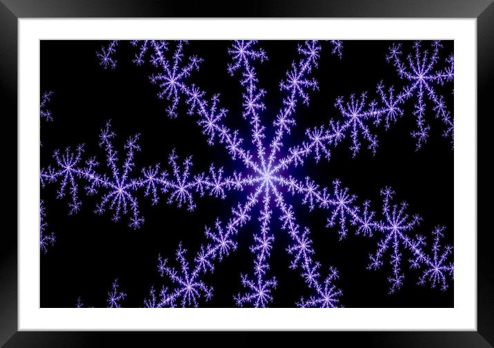Snowflake art Framed Mounted Print by David Pyatt