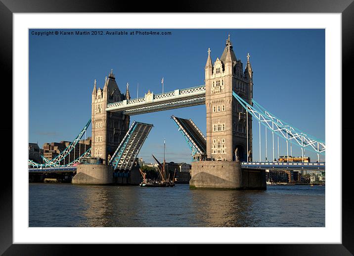 Tower Bridge - Road Up Framed Mounted Print by Karen Martin