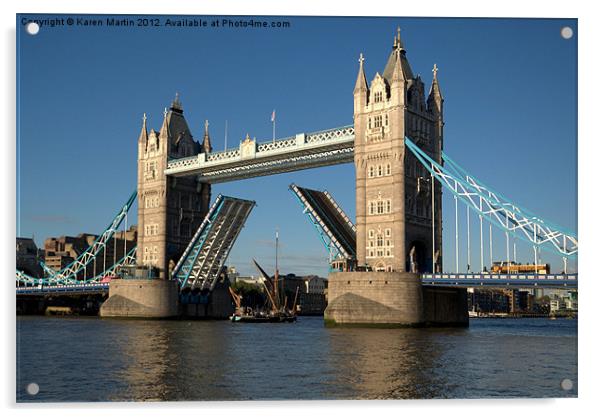 Tower Bridge - Road Up Acrylic by Karen Martin