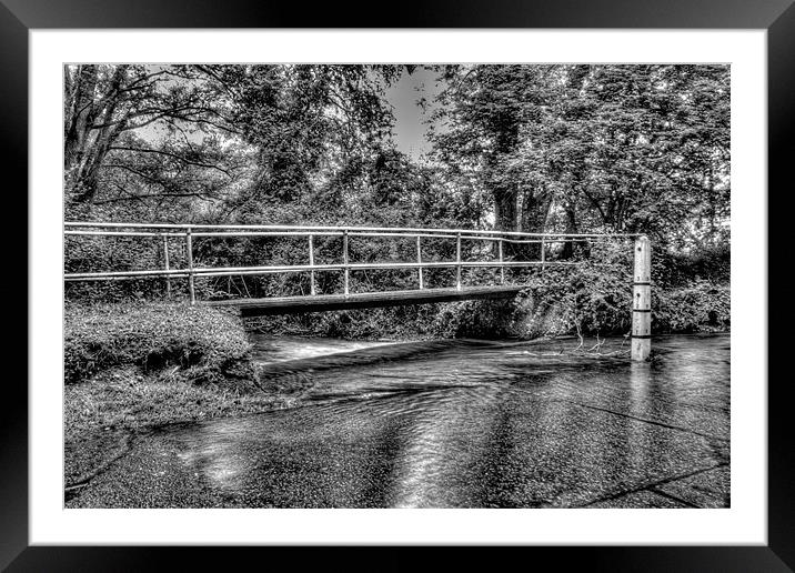 Bridge over Hampshire Ford Framed Mounted Print by Ian Jones