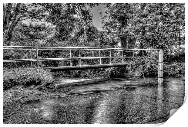 Bridge over Hampshire Ford Print by Ian Jones