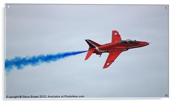 RAF red Arrrows Acrylic by Steve Brown