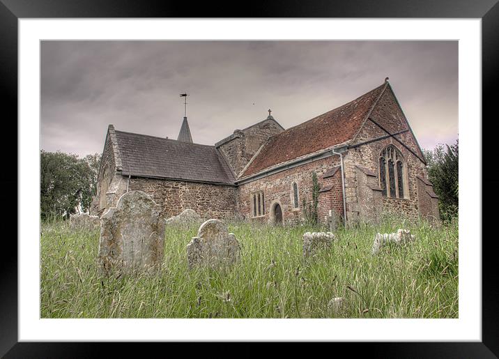 English churchyard Framed Mounted Print by Ian Jones