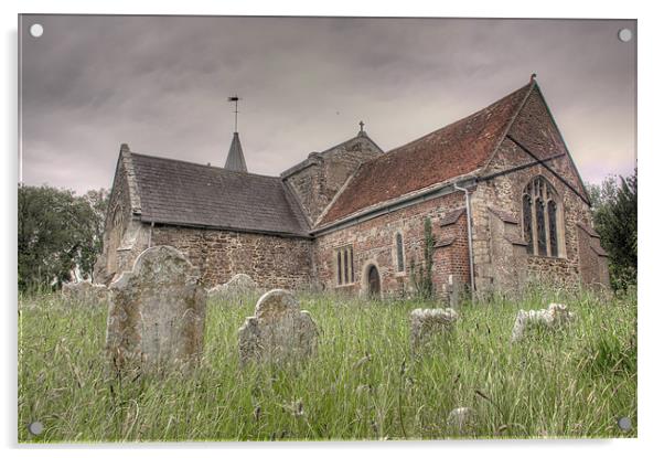 English churchyard Acrylic by Ian Jones