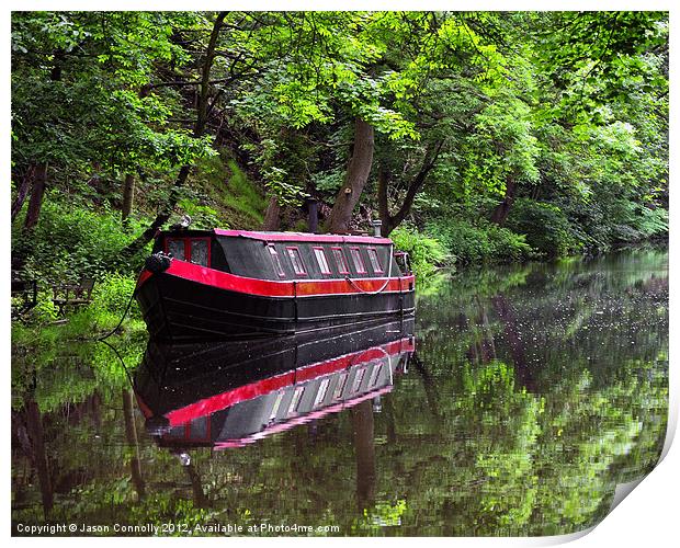 Reflections At Hebden Bridge Print by Jason Connolly