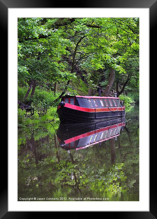 Calm Reflections, Hebden Bridge Framed Mounted Print by Jason Connolly